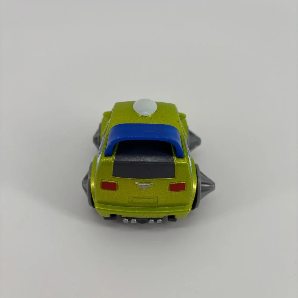 Mattel Toy Car Kids OS Green Excellent‎ Metallic Racer #5 Blue Spoiler 2012